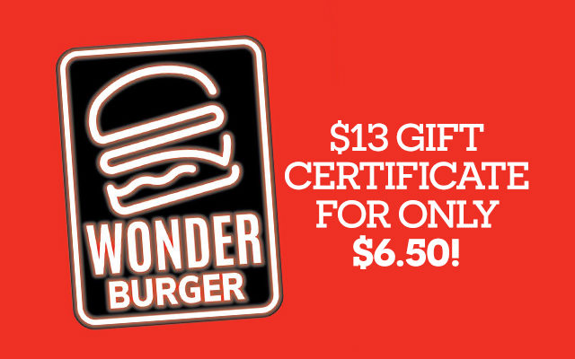 Wonder Burger Gift Certificate