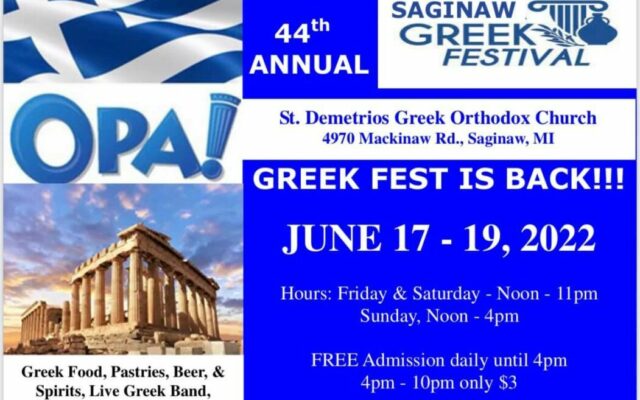 $6 For Saginaw Greek Festival Family Four Pack (A $12 Value!)